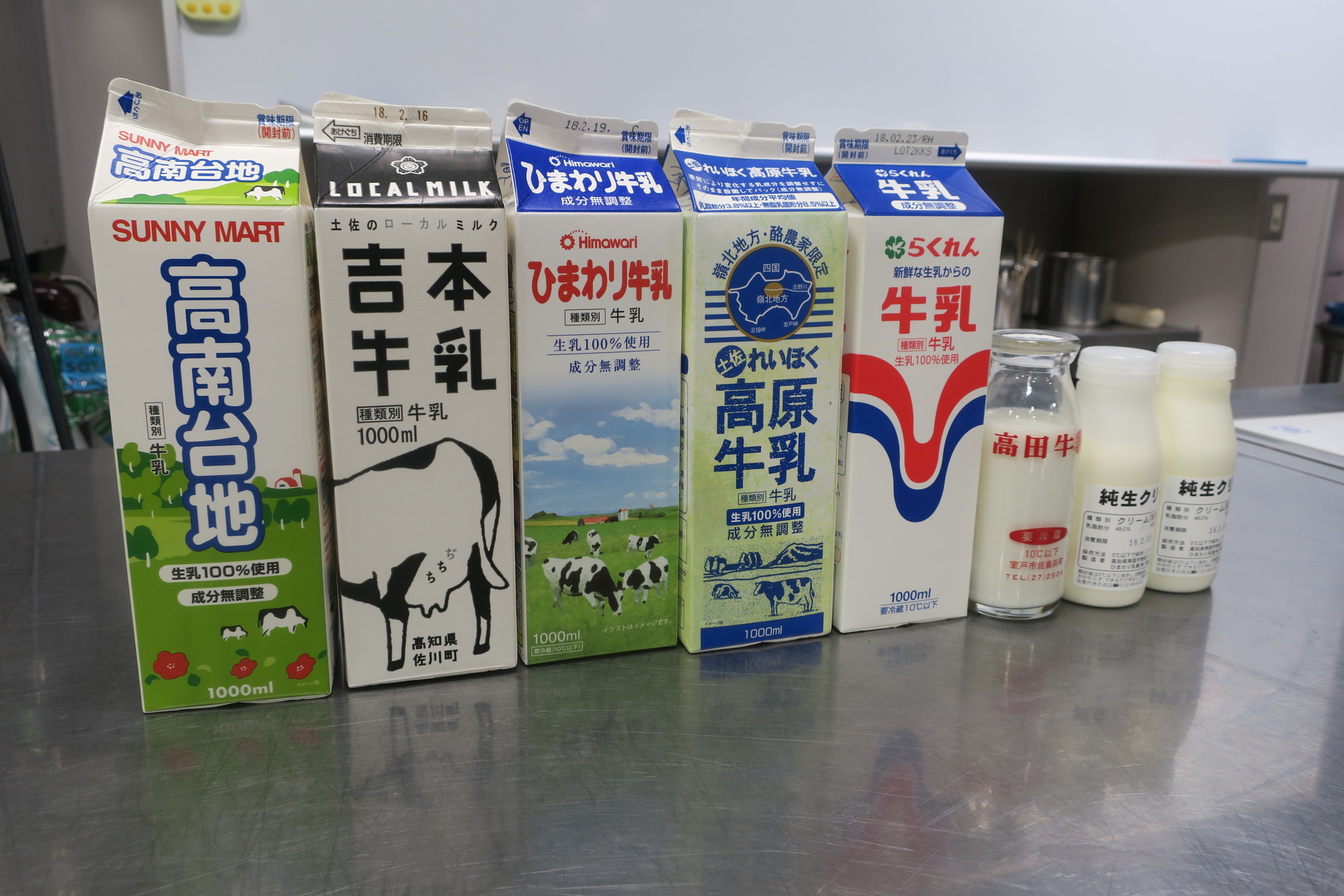 今回使用された高知県を代表する牛乳