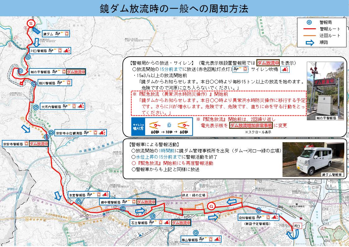 放流警報周知方法