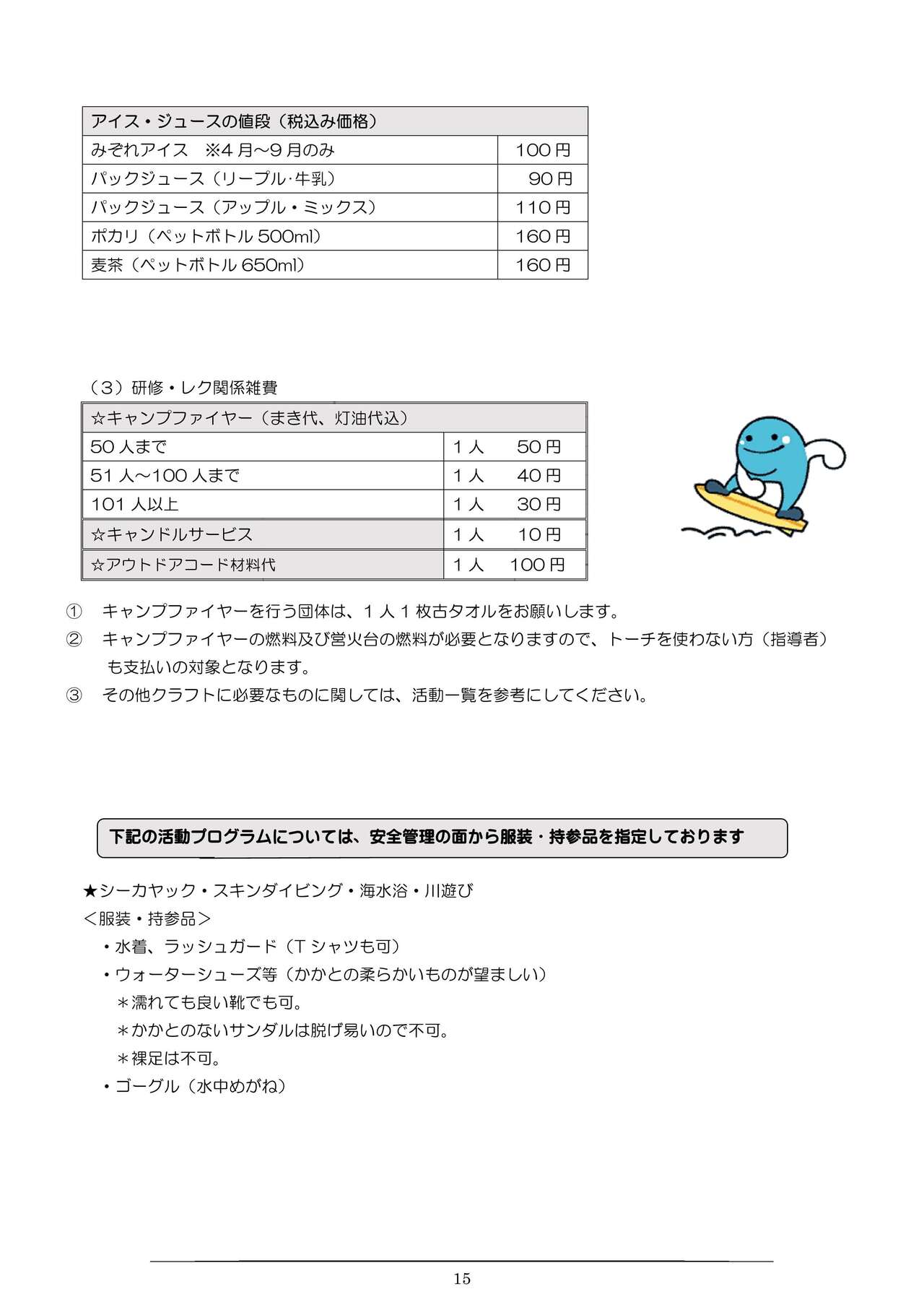 料金表②