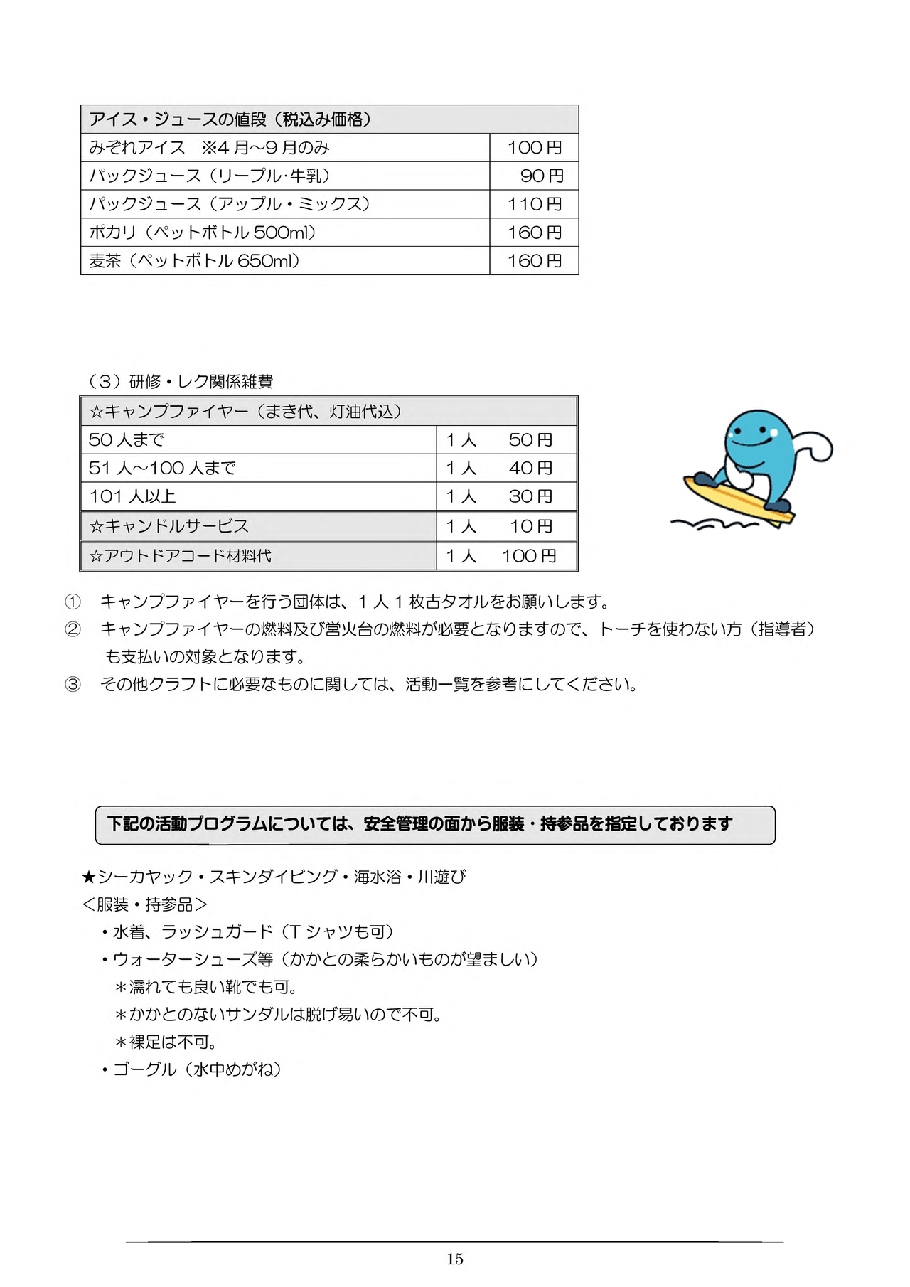 料金表②