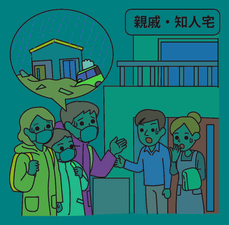 立ち退き避難（親戚・知人宅）