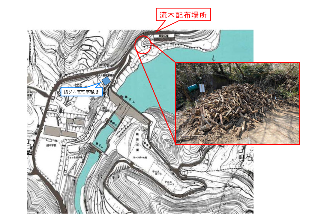流木配布場所位置図