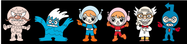 防災キャラクター横並び