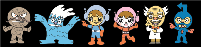 防災キャラクター横並び(正カラー)