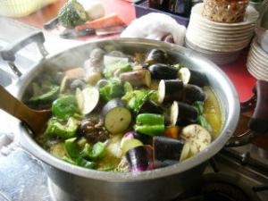 煮込んでいる写真