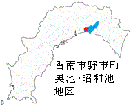 奥池・昭和池位置図