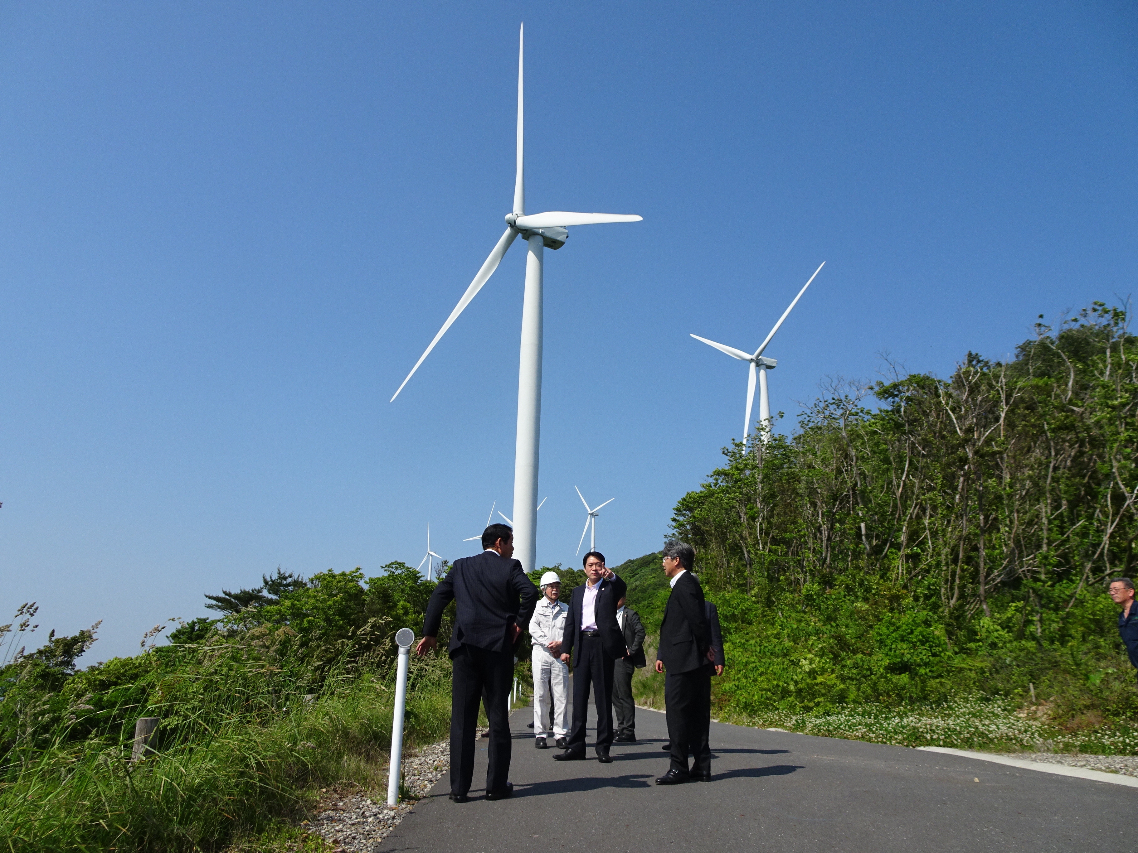 ６．大洞山ウィンドファームの視察