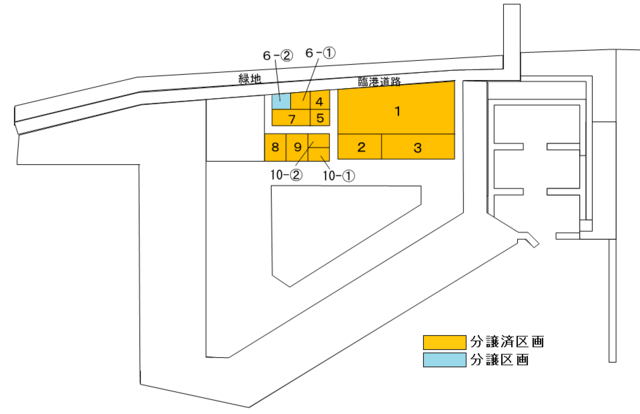 高知新港企業用地区画図
